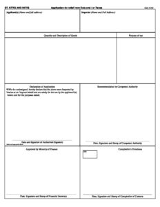 C101_Form – The Government of St. Kitts and Nevis