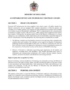 Ministry of Education Staff – Acceptable Device and Technology Use ...